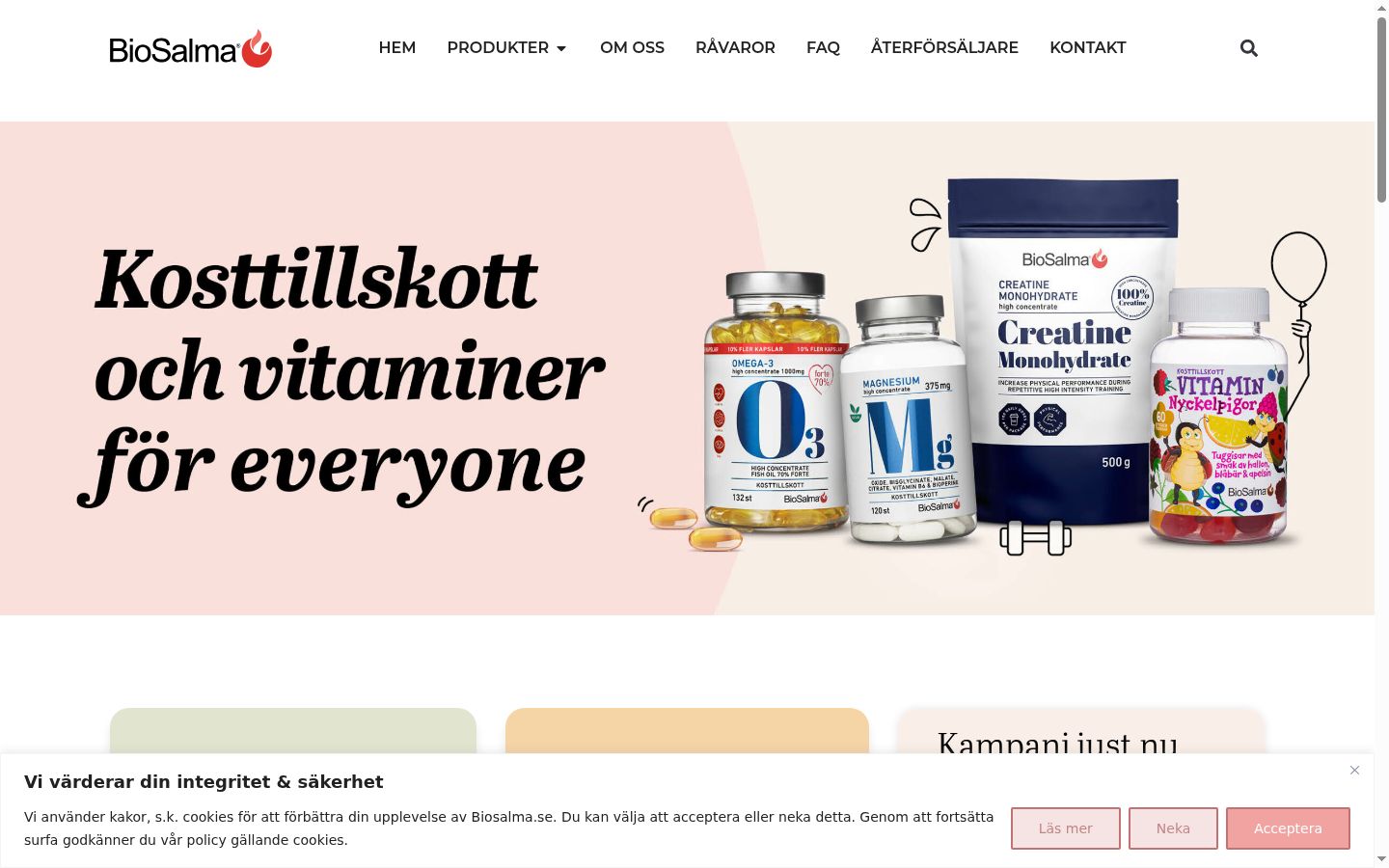 Ekrānuzņēmums ar piekrišanas baneri, kas tika rādīts pirms jebkādas mijiedarbības