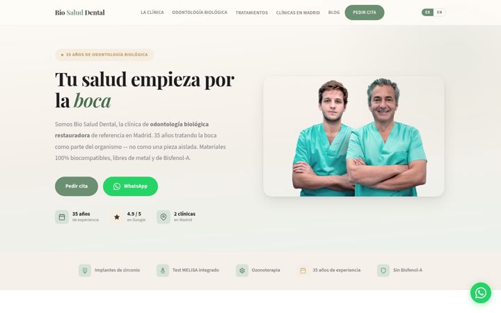 Screenshot of biosaluddental.es