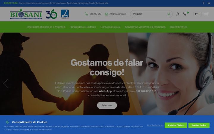 Screenshot of biosani.com