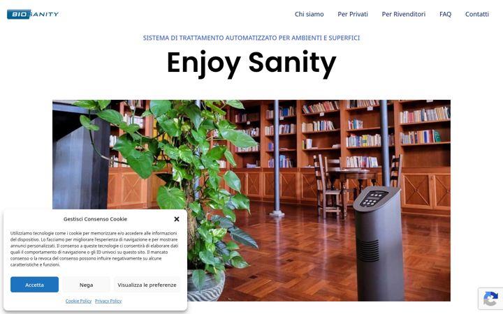 Ekraanipilt saidist biosanity.it