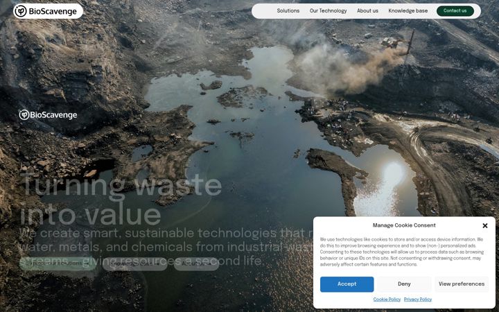 Screenshot of bioscavenge.com