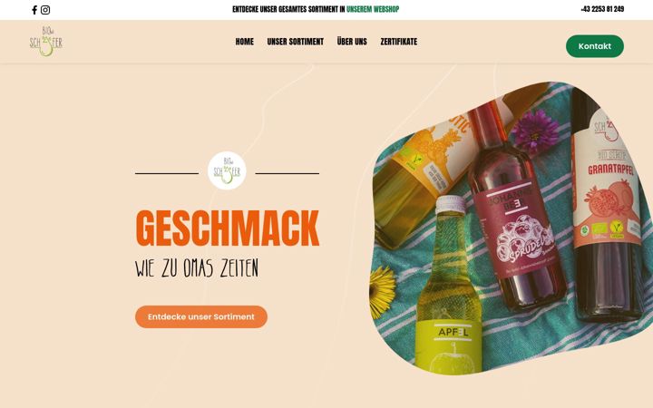 Screenshot του bioschaefer.at