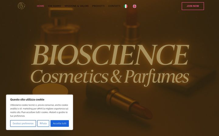 Screenshot of biosciencecosmeticsparfumes.it