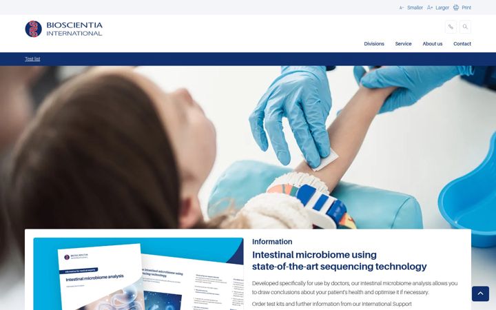Screenshot του bioscientia.com