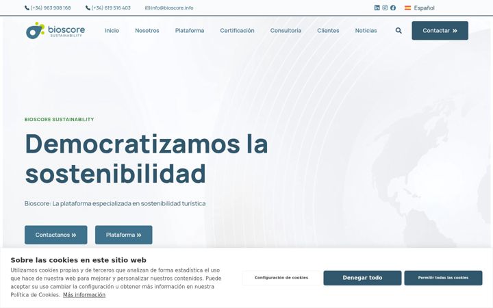 Snimka zaslona za bioscore.info