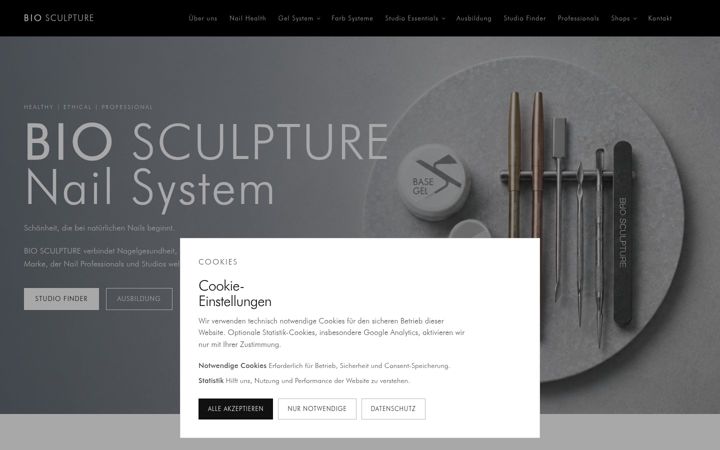 Screenshot of biosculpture.at