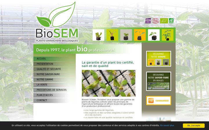 Screenshot of biosem.fr