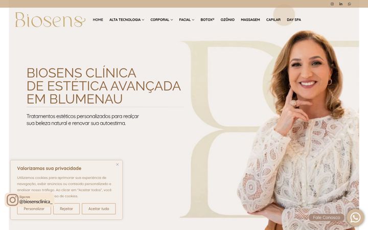 Screenshot of biosens.com.br