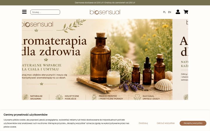 Snímek obrazovky biosensual.pl