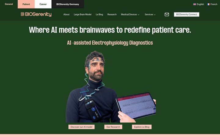 Screenshot of bioserenity.com