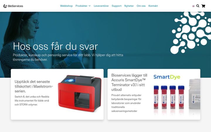 Snímek obrazovky bioservices.se