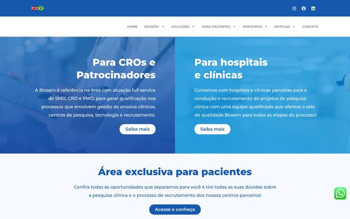 Screenshot of bioservlifesciences.com