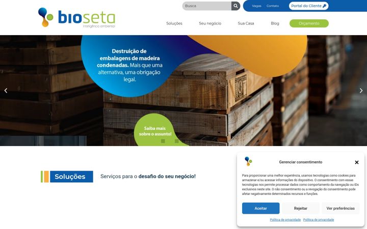 Screenshot of bioseta.com.br