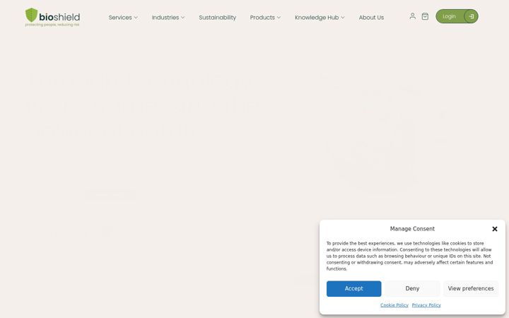 Screenshot of bioshieldsystems.com