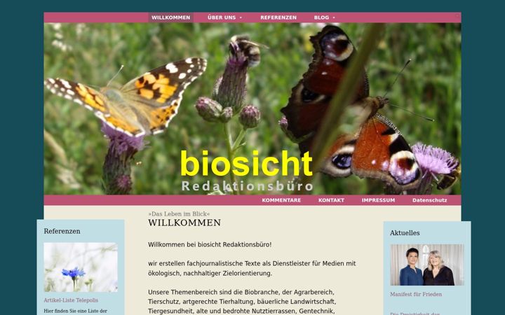 Ekrano kopija biosicht.de