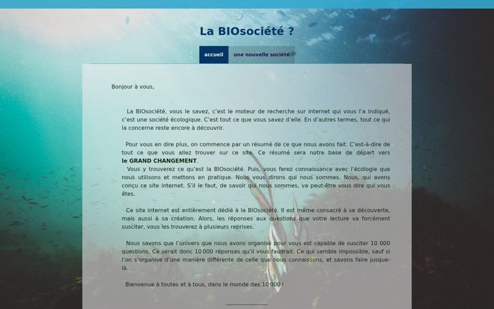Screenshot of biosociete.com