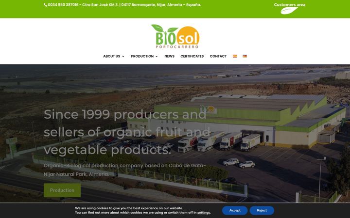Screenshot of biosolportocarrero.com