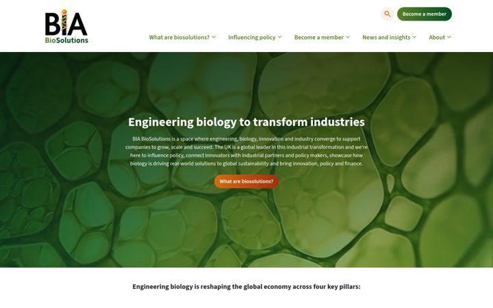 Екранна снимка на biosolutions.org.uk