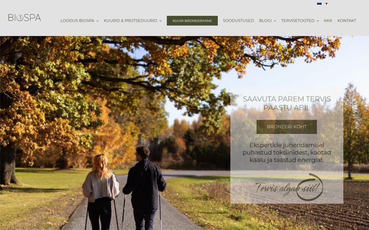 Screenshot of biospa.ee