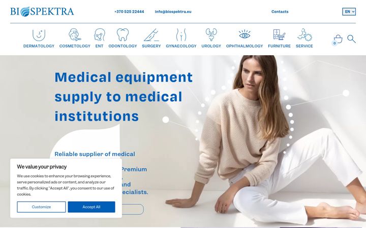 Screenshot of biospektra.eu