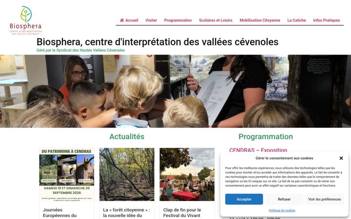 Captura de pantalla de biosphera-cevennes.fr