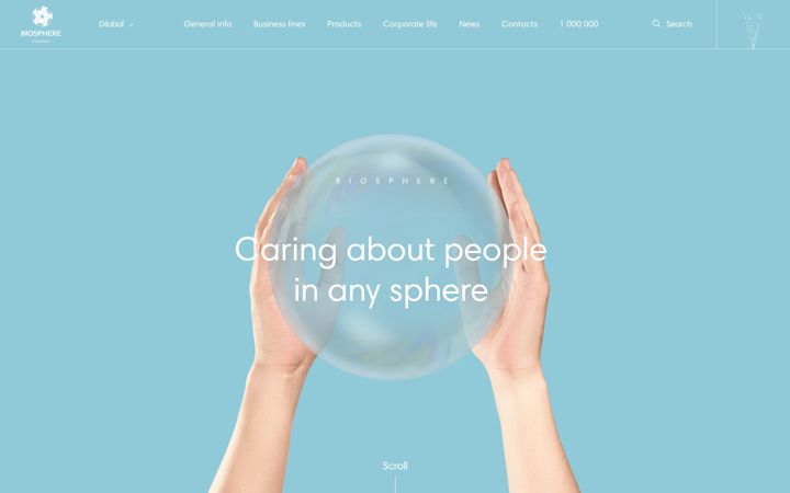 Captura de ecrã de biosphere-corp.com