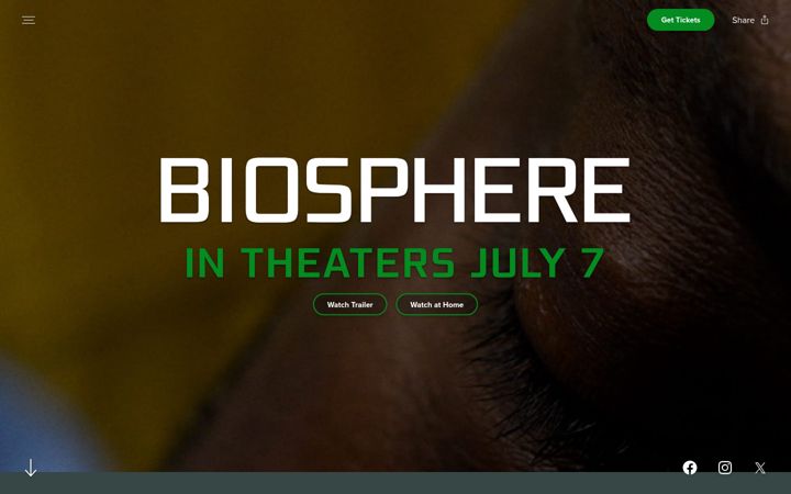 Captura de pantalla de biosphere.movie