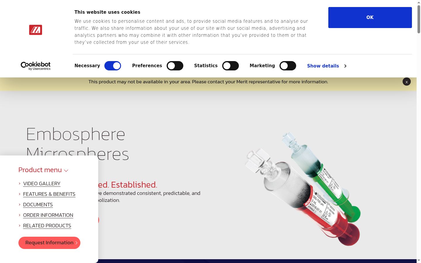 Screenshot of the consent banner shown before any interaction