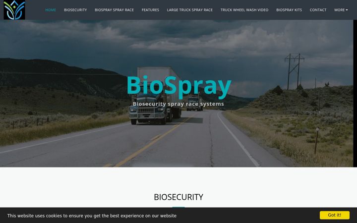 Screenshot of biospray.co.za