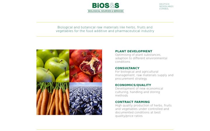 Screenshot of bioss-rohstoffe.de