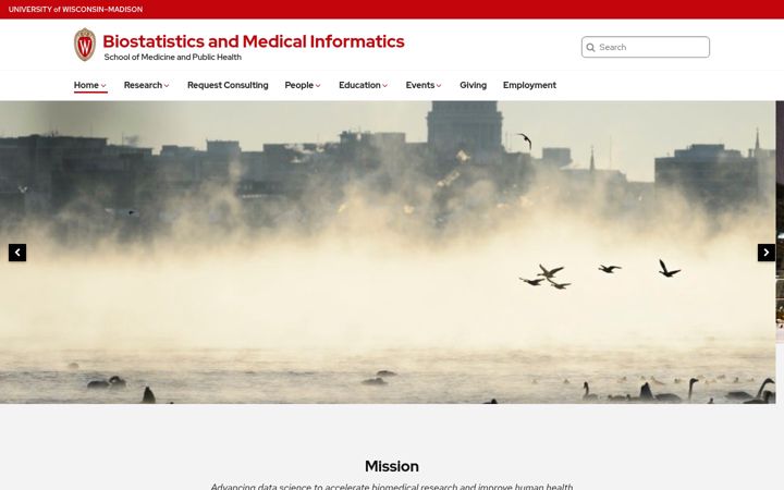 Screenshot of biostat.wisc.edu