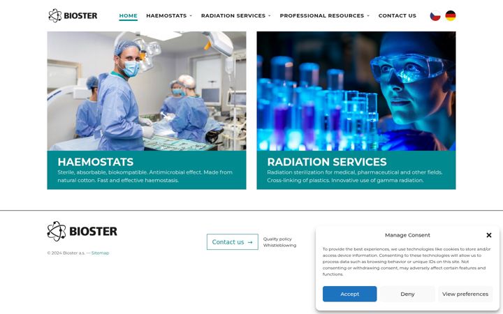 Captura de pantalla de bioster.eu