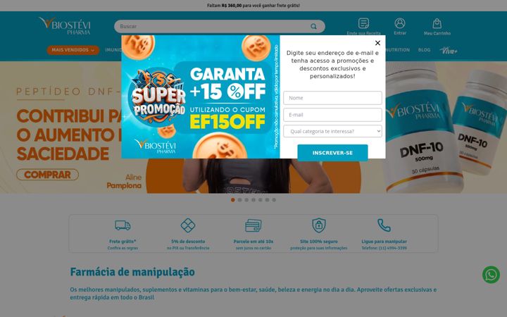 Captura de pantalla de biostevi.com