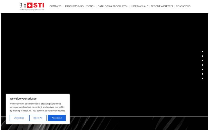 Captura de pantalla de biosti.ch