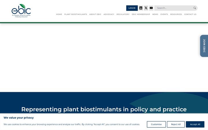Captura de pantalla de biostimulants.eu