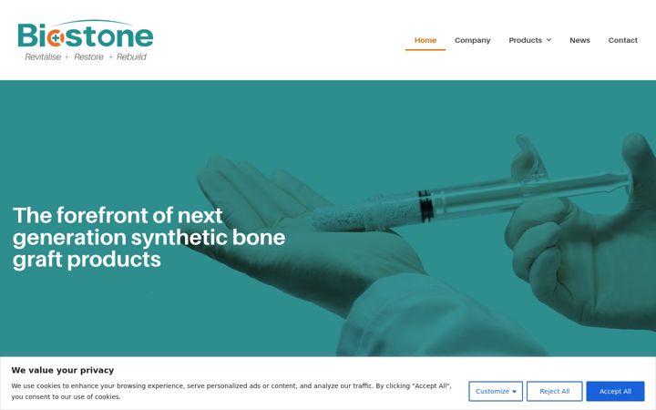 Screenshot of biostonebiologics.com