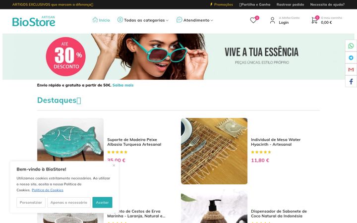Screenshot of biostore.pt