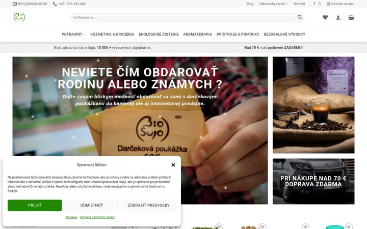 Screenshot of biosujo.sk