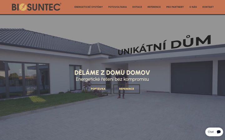 Kuvakaappaus sivustosta biosuntec.cz