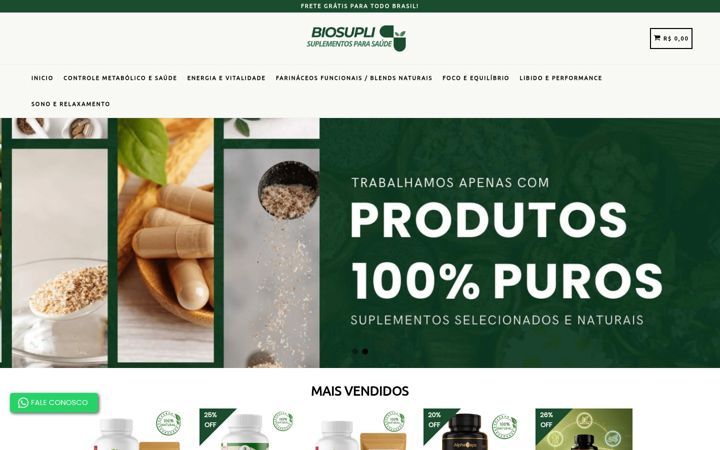 Screenshot of biosupli.com.br