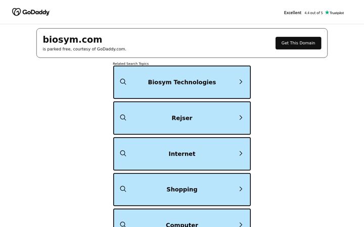 Screenshot von biosym.com