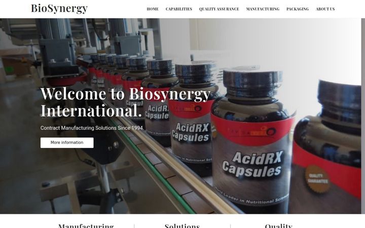 Skærmbillede af biosynergy101.com