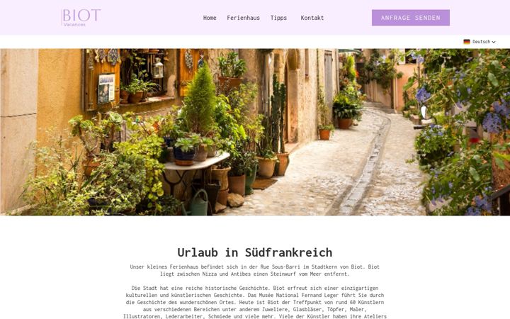 Skærmbillede af biot-ferien.de