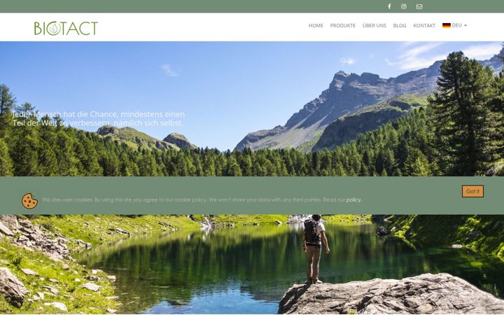 Screenshot of biotact.de