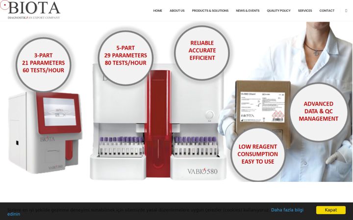 Screenshot of biotadiagnostik.com