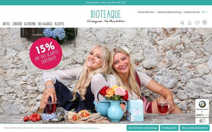 Skærmbillede af bioteaque.com