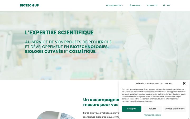 Screenshot of biotech-up.com