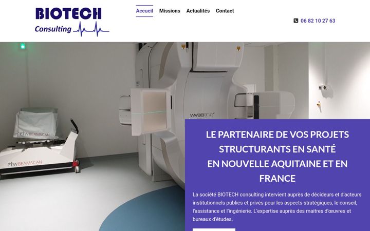 Screenshot of biotechconsulting.fr