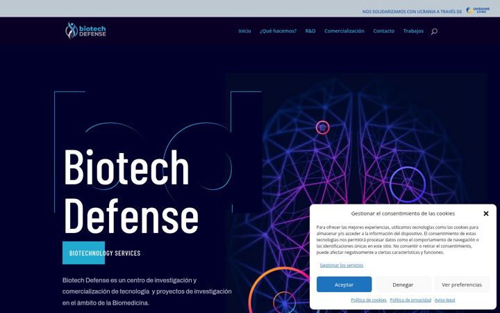 Screenshot ta' biotechdefense.com