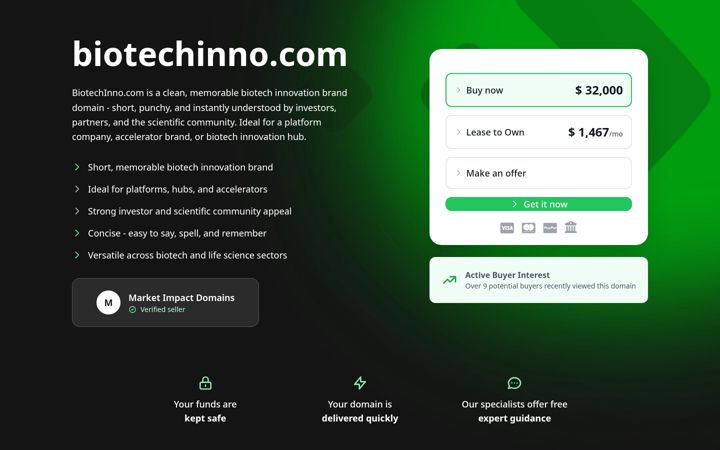 Screenshot of biotechinno.com